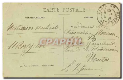 Paris — O Trocadéro e o Ponte d'Iéna — L'Abeille — Verso