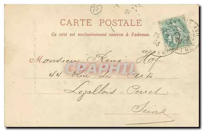 Bois de Boulogne — Croix du Pré Catelan — P. Marmuse, Parigi, n. 232 — Verso