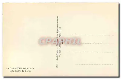 Calanche de Piana — e o Golfo de Porto — Real-Photo, 44, rue Letellier, Paris (15e) — Verso