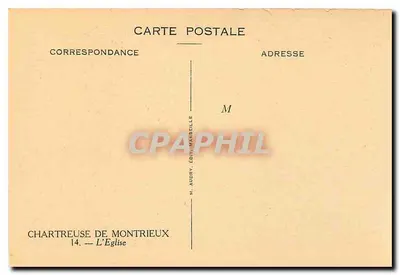 Chartreuse de Montrieux — A Igreja — Édit. Audrey, Maiseille — Verso