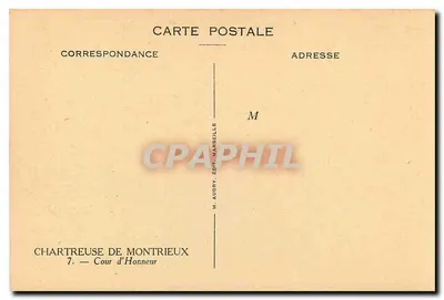 Chartreuse de Montrieux — Cour d'Honneur — M. Aubry, Édit. Marseille — Verso