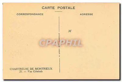 Chartreuse van Montrieux — Algemene Uitzicht — M. Audry, Ed. Marseille — Achterkant