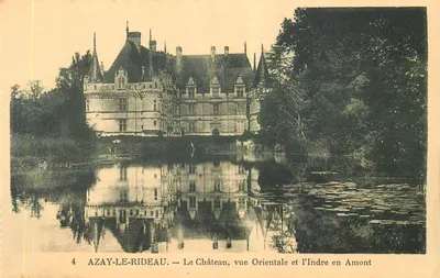 Azay-le-Rideau — O Castelo, vista Oriental e o rio Indre a montante — n°4