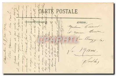 Angoulême — Ogród Hotełu de Ville i statua Marguerite de Valois — LL. n°104 — Rewers