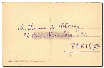 AIGUES-MORTES (Gard).- Os muros. — Verso