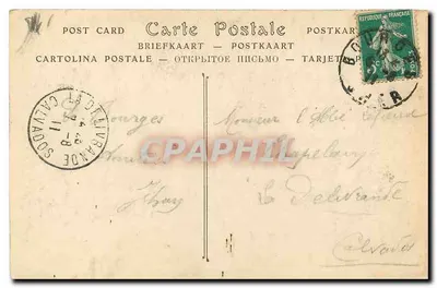 Bourges — Katedra, Voussure portalu głównego — JND Phot. — Rewers