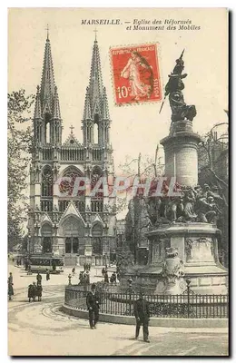 Marseille — Igreja dos Reformados e Monumento dos Mobiles