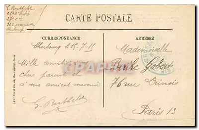 Cherbourg — Statua Napoleona I, autorstwa Le Véel (Szczegół) — LL. nr 48 — Rewers