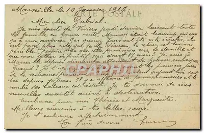 Marseille — Fontaine Cantini — E.L. n°16 — Verso