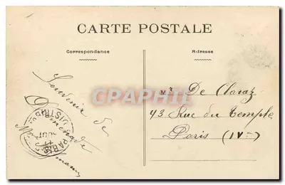 Ardèche-Couze - Vale da Couze - Rochers do Bas d'Enclos — editor não identificado, número de série não visível — Verso