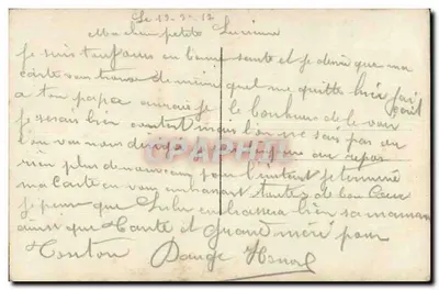 Menina sorridente com flores — Mille Tendresses — DIX 661/4 — Verso
