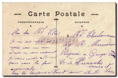 Niña con cesto de flores — 'Amistad sincera' — JAK PARIS — Reverso