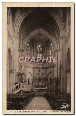 La Pommeraye-sur-Loire — Interior da Igreja — Editor Tior, n° 1618