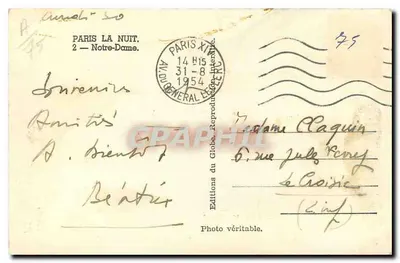 Parigi di Notte — Notre-Dame — Edizioni del Globe — Verso