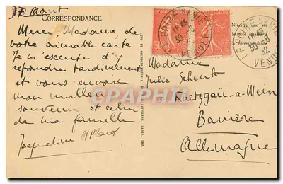 Paryż (VIe) — Święty Sulpicjusz i plac — Max et Stritt, n°742 — Rewers