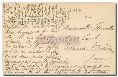 Paryż — Statua Strasburga — Plac Konwencji — Wydawca E.D. n°4068 — Rewers