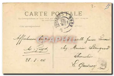 Paryż — Statua Dantona na bulwarze Saint-Germain — wydawca G. Germain, nr 188 — Rewers