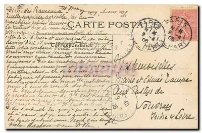 Paryż — Zabytek Turenne — L. J. & Cie, Angoulême-Paryż — Rewers