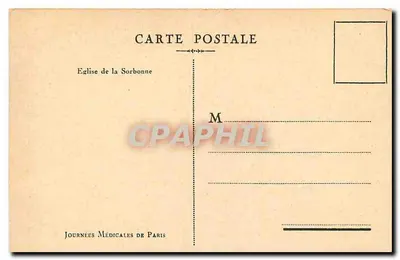 Igreja da Sorbonne — Paris — Journées Médicales de Paris — Verso