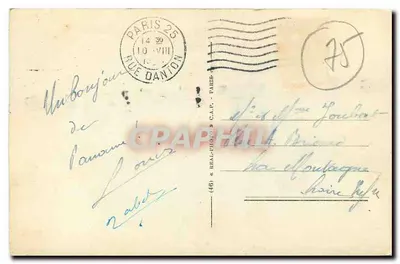 Paryż - Katedra Notre-Dame — widok fasady — wydawca C.A.P. nr 24 — Rewers