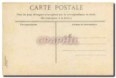 Parque Monceau - La Colonnade — vista de columnas entrelazadas de enredadera junto a un estanque, con niños en primer plano — editor L.V.&C°, n°708 — Reverso