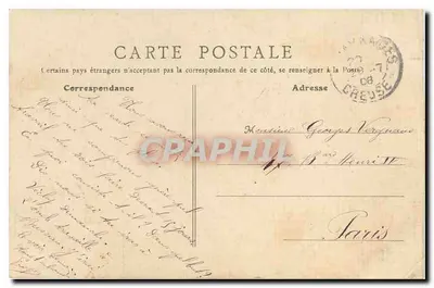 Paris — Palácio da Justiça, entrada principal — B. F., Paris, n° 543 — Verso