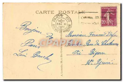 Paryż - Most Alexandre III — wydawca A. Leconle, nr 24 — Rewers