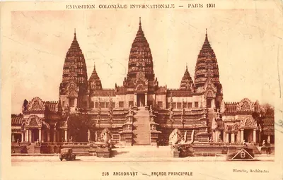 Angkor-Vat — Facha Principal — Exposição Colonial Internacional — Paris 1931 — Blanche, Arquitetos