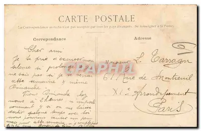 Paryż - Most Alexandre III — widok mostu z lampami i dekoracjami — wyd. nieznany, nr 5 — Rewers