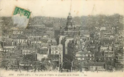 Paris (IXe) — Vista tirada do Ópera do Bairro da Trinité — LL.