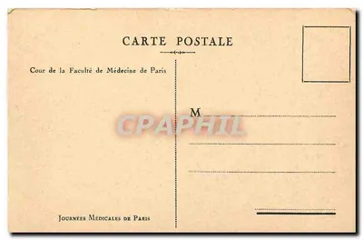 Korty Faculté de Médecine w Paryżu — Journées Médicales de Paris — Journées Médicales de Paris — Rewers