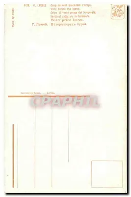 Vento forte precedendo a tempestade — G. Laugée — Salon du Paris, n°5129 — Verso