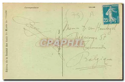 Capela Napoleônica no Hotel dos Inválidos — Paris — Edição da Sociedade dos Amigos do Museu — Verso