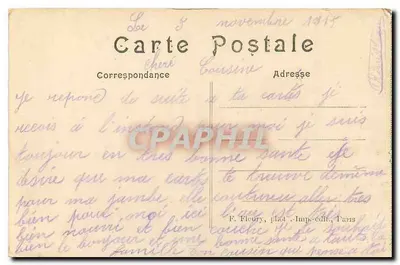 Torre Saint-Jacques — Paris (IV) — F. Fleury, fot. - Imp. édit. Paris — Verso