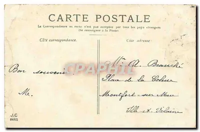 PARIS — O Petit Palais, Champs-Élysées — J.C. Paris — Verso