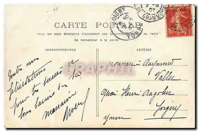 PARIS - Avenida dos Campos Elísios — vista da avenida com estátuas equestres — editor desconhecido — Verso