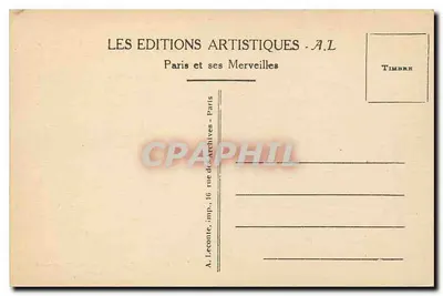 Paris - Tombeau de Napoléon — éditeur A.L. — Verso