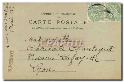 Stara pocztówka Paris Place de la Bastille — Rewers