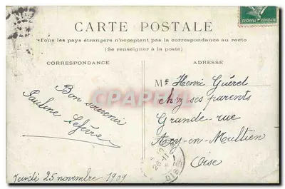 Paris - Bois de Boulogne. A Cascata — CPAPHIL — Verso
