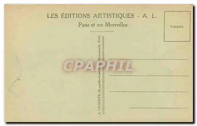 Parijs — Het Stadhuis en de Brug d'Arcole — A. L. — n° 121 — Achterkant