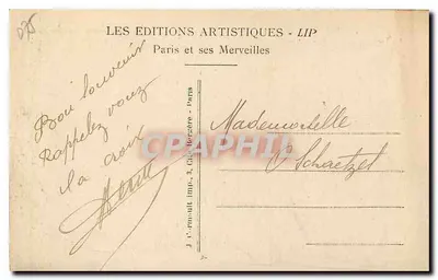Trocadéro und Pont d'Iéna — Paris — Éditions Artistiques LIP — Rückseite