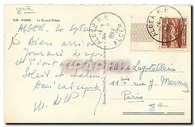 Wielki Pałac — Paryż — Wydawnictwo Chantal, nr 519 — Rewers
