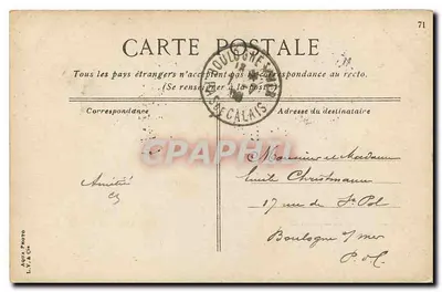 Paris - A Fonte de Médicis — editor L.Y. & Cie, n°71 — Verso
