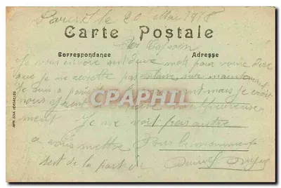 Paris — O Pont Alexandre III — editora impr. Goua, Versailles — Verso