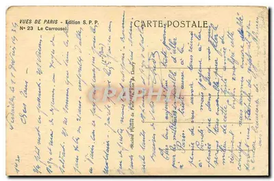 Le Carrousel — Paryż — Wydawnictwo S.P.P. N° 23 — Rewers