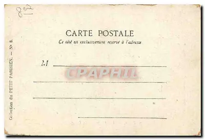 Paris — A Praça da Concórdia — Coleção do Petit Parisien, n° 8 — Verso