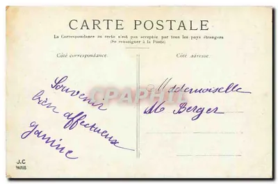 Paryż — Plac Pałacu Królewskiego — J.C. Paris — Rewers