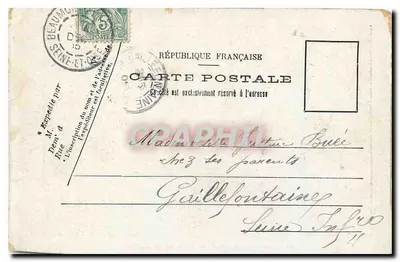 Parigi alla luce della luna — Piazza della Bastiglia — H. Jamet — Verso