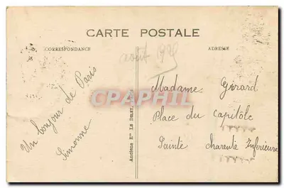 Place de la République — statue de la République par Morice, hauteur 21m, érigée en 1883 — éditeur Courant, n°4057 — Rewers