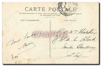 Bilhete postal antigo Paris La Colonne Vendôme — Verso